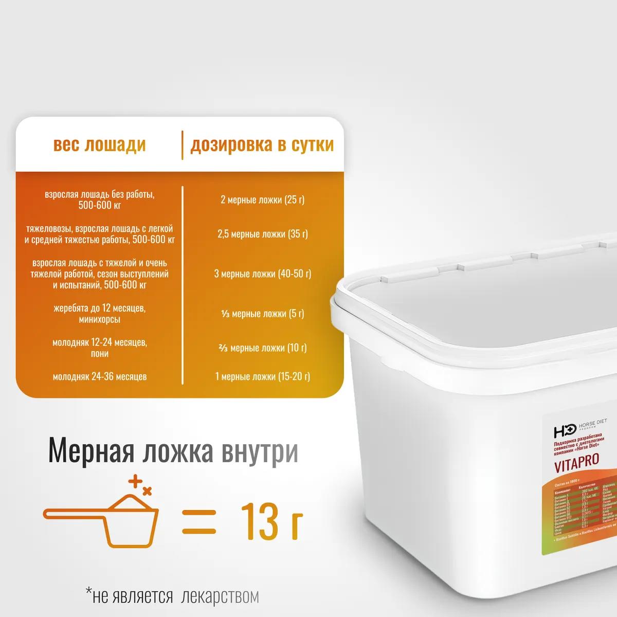 "ЭквиБаза HD" VitaPro для лошадей MAXI, 5000 г