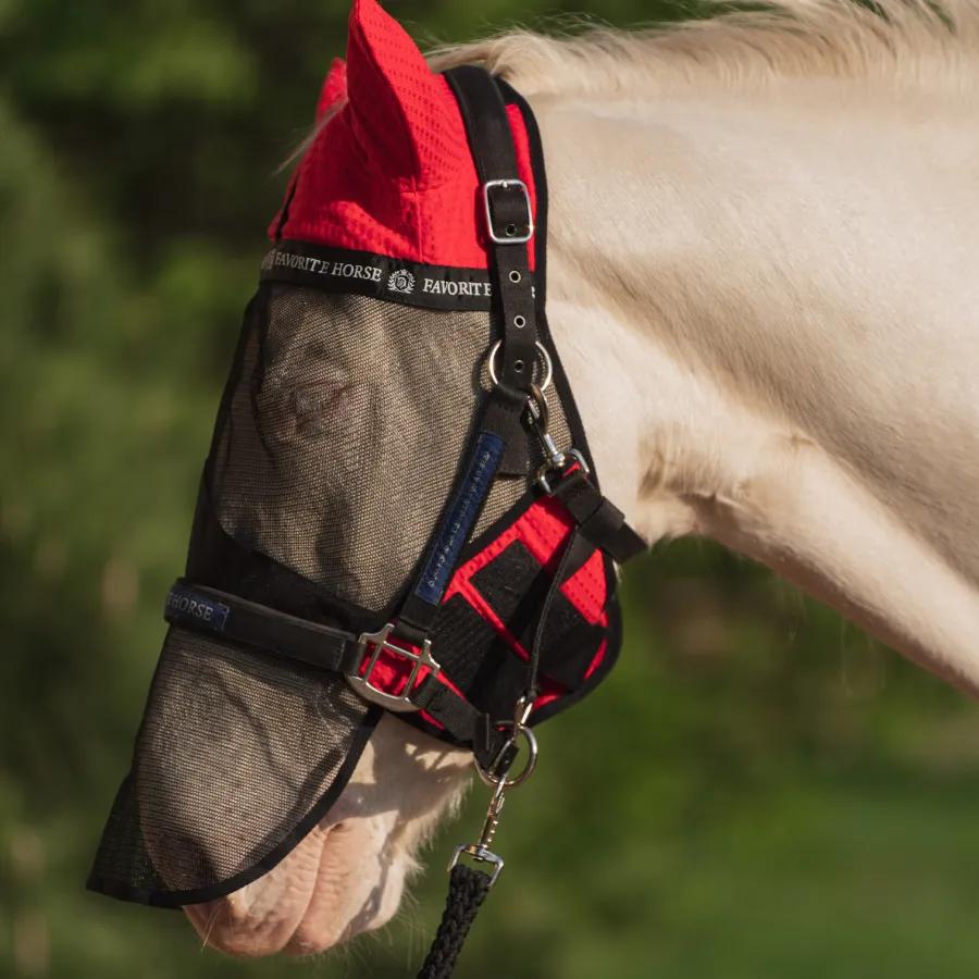 Маска антимоскитная FAVORITE HORSE (красная)