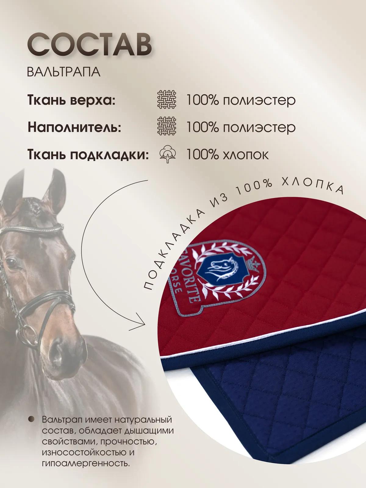Вальтрап выездковый FAVORITE HORSE Сomfort (на лошадь, бордовый)