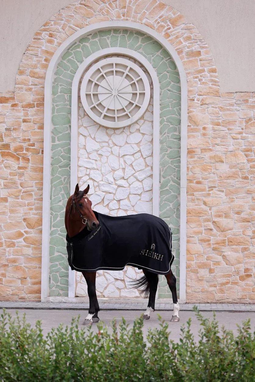 Попона SHEIKH HORSE BRAND, коллекция ORIENTAL, цвет черный, р-р 155