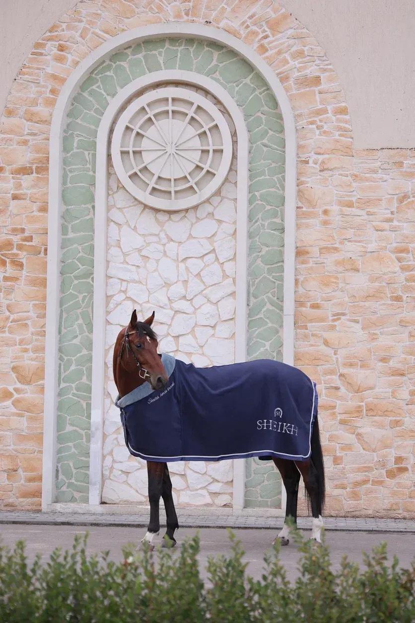 Попона SHEIKH HORSE BRAND, коллекция ORIENTAL, цвет синий, р-р 135