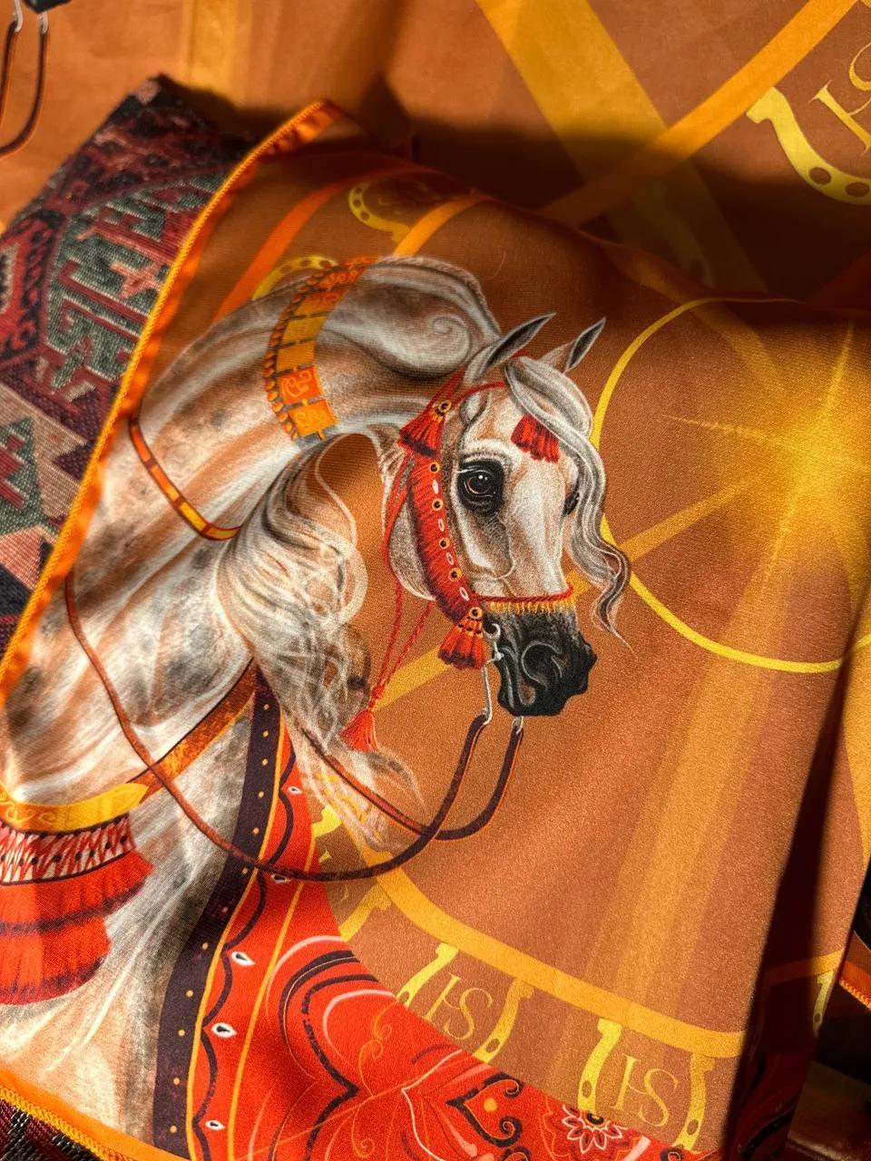 Платок большой SHEIKH HORSE BRAND, коллекция DUNE, р-р 90*90 