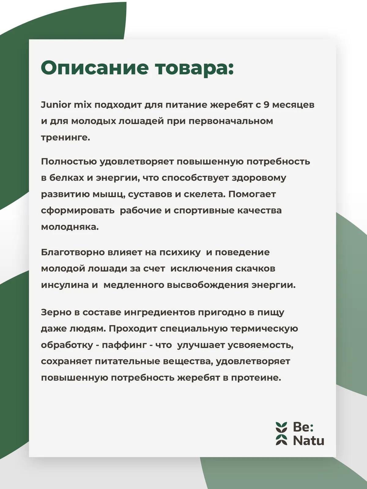 Be:Natu Junior mix 20 кг.