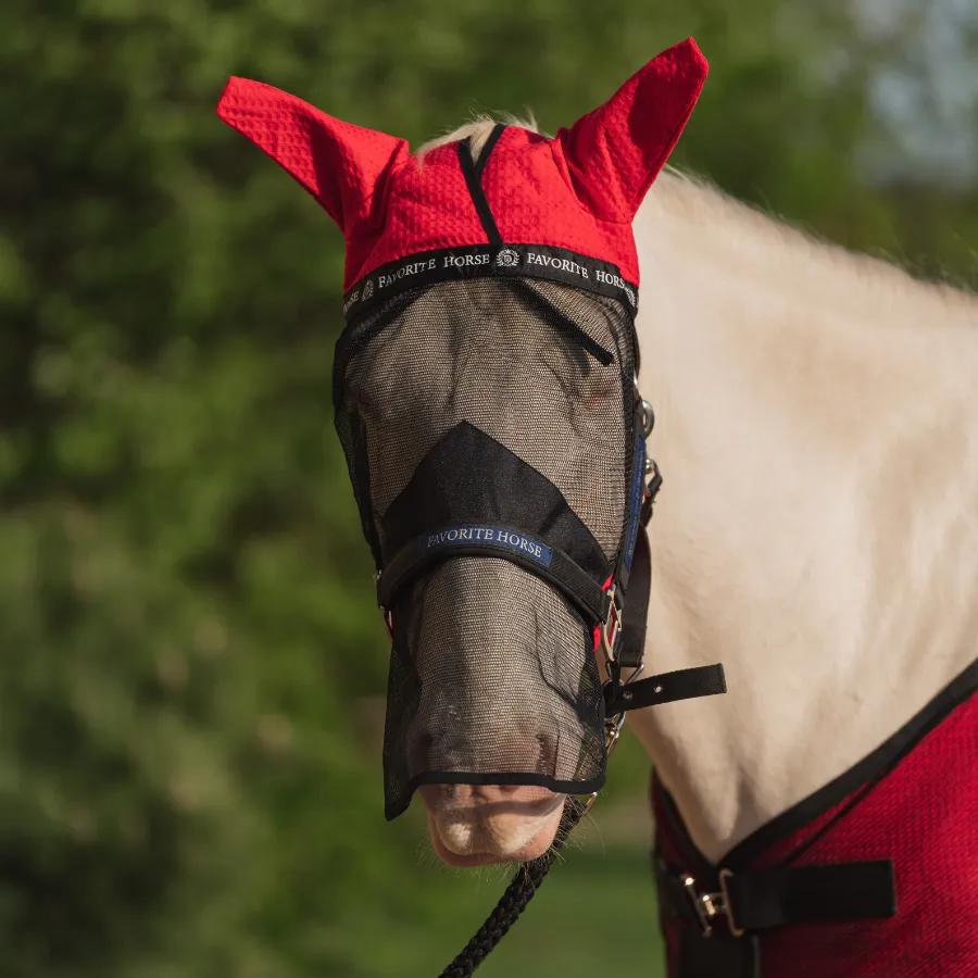 Маска антимоскитная FAVORITE HORSE (красная)
