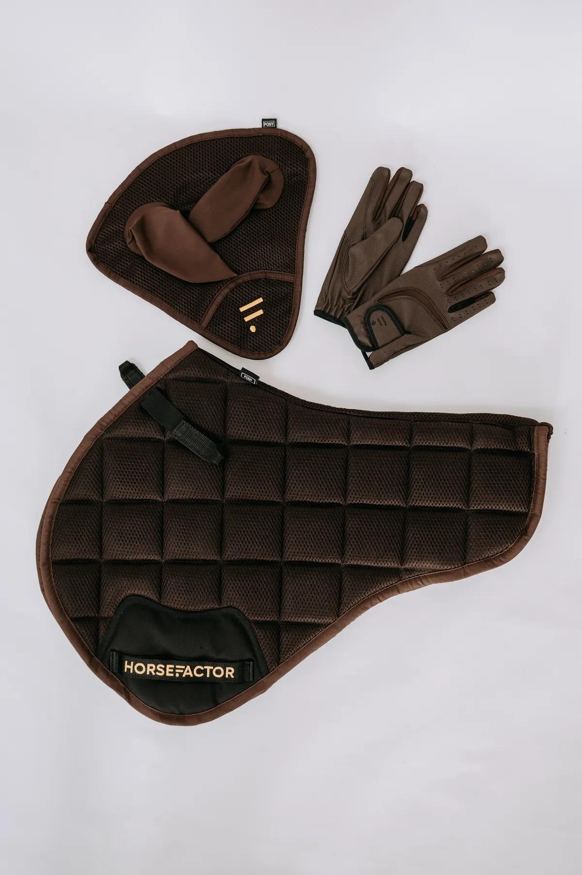 Перчатки HorseFactor коричневые