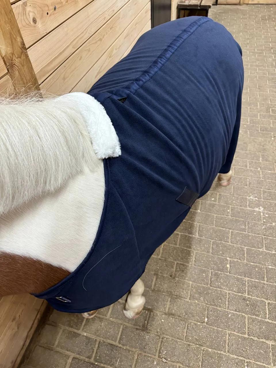 Попона флисовая для пони или жеребят HorseFactor (синяя)
