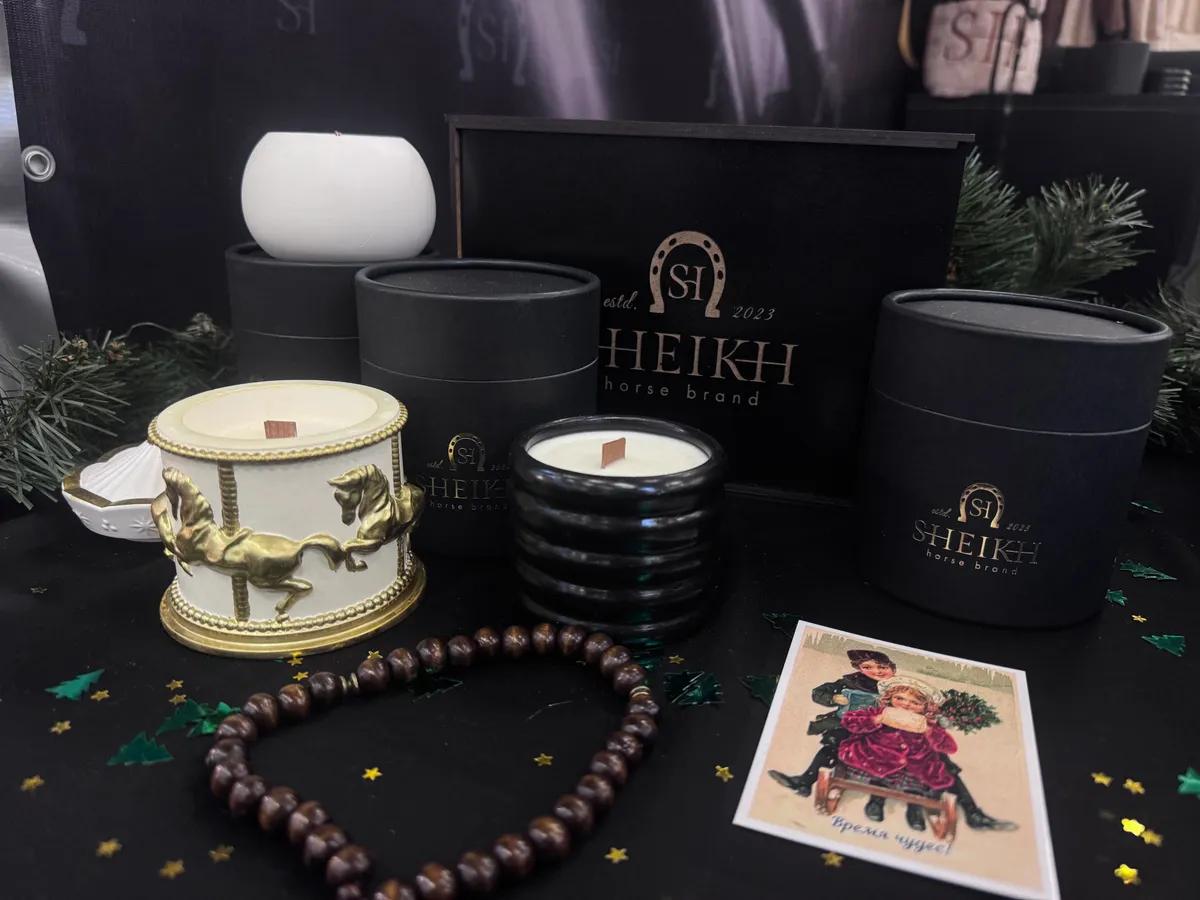 Свеча с ароматом табак & ваниль SHEIKH HORSE BRAND