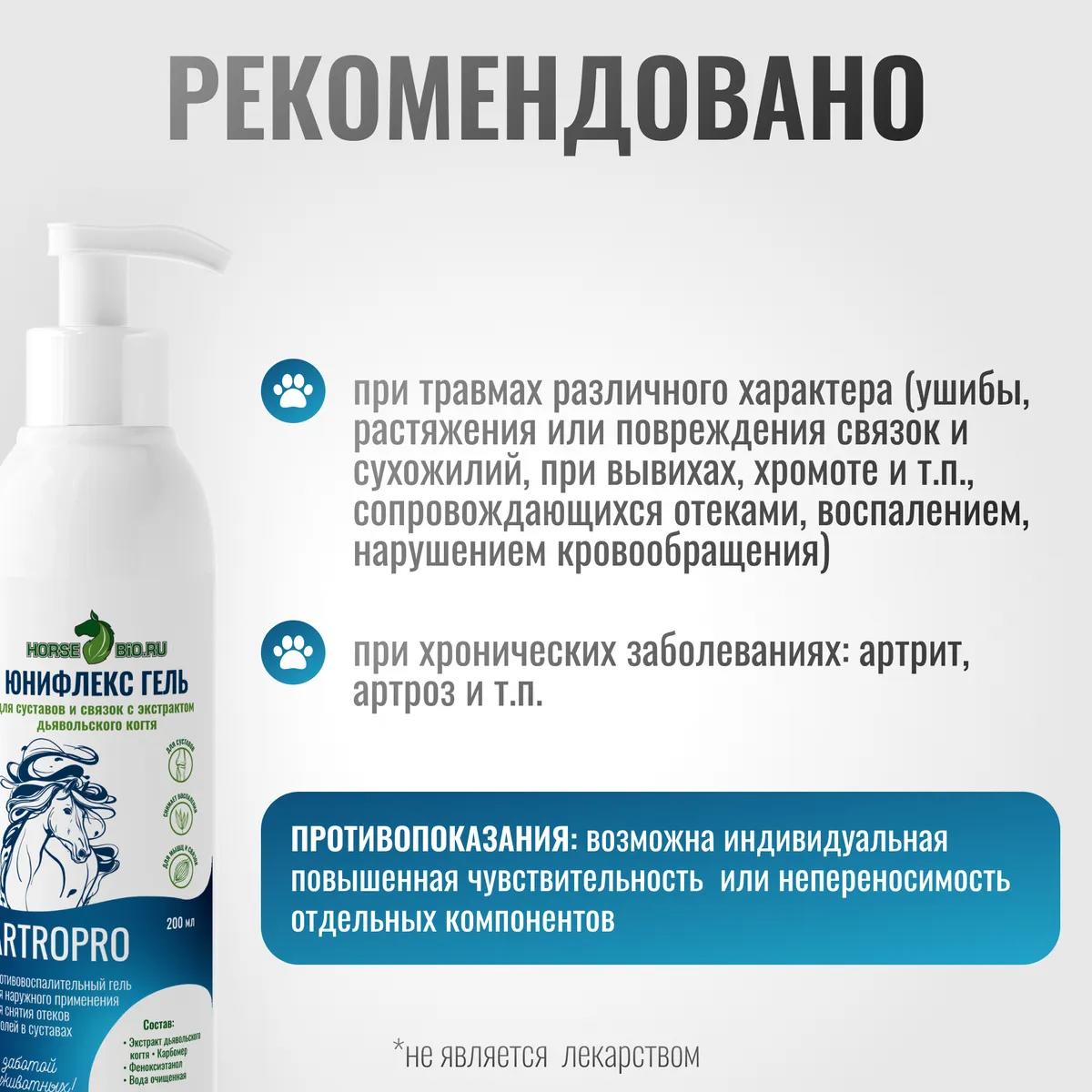 Гель ЮНИФЛЕКС с дьявольским когтем ArtroPro, 200 мл (дозатор)