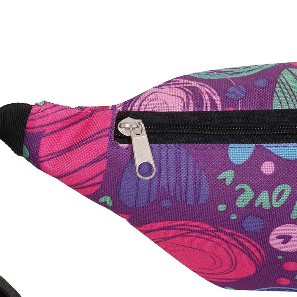 Сумка на пояс, длина 22 см (цвет фиолетовый с узорами) (Good Bag)
