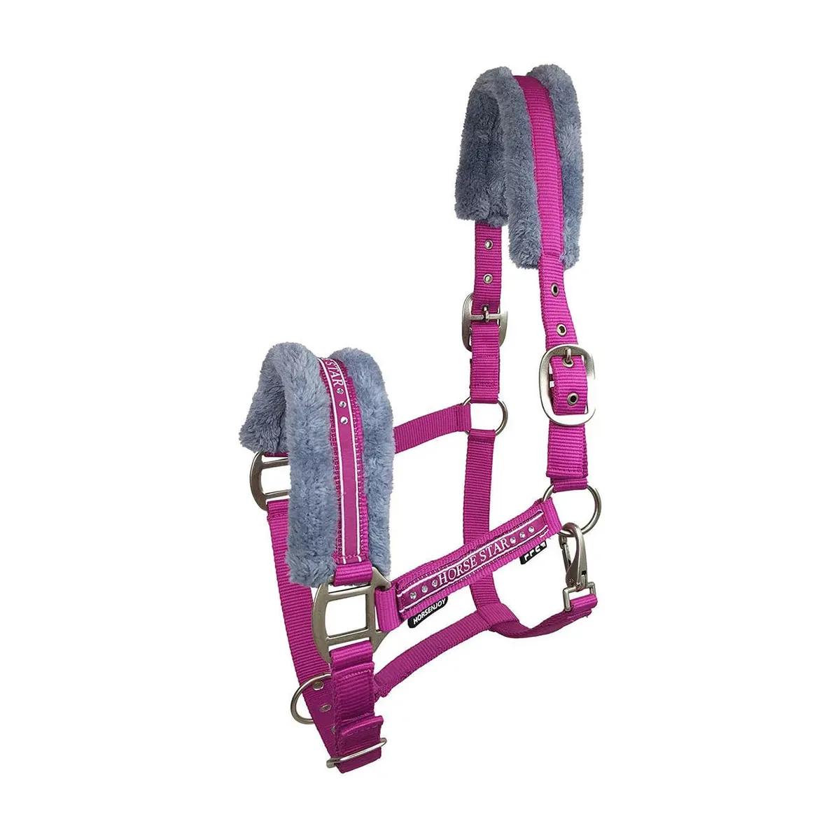 Недоуздок Horsenjoy Horse Star розовый Cob