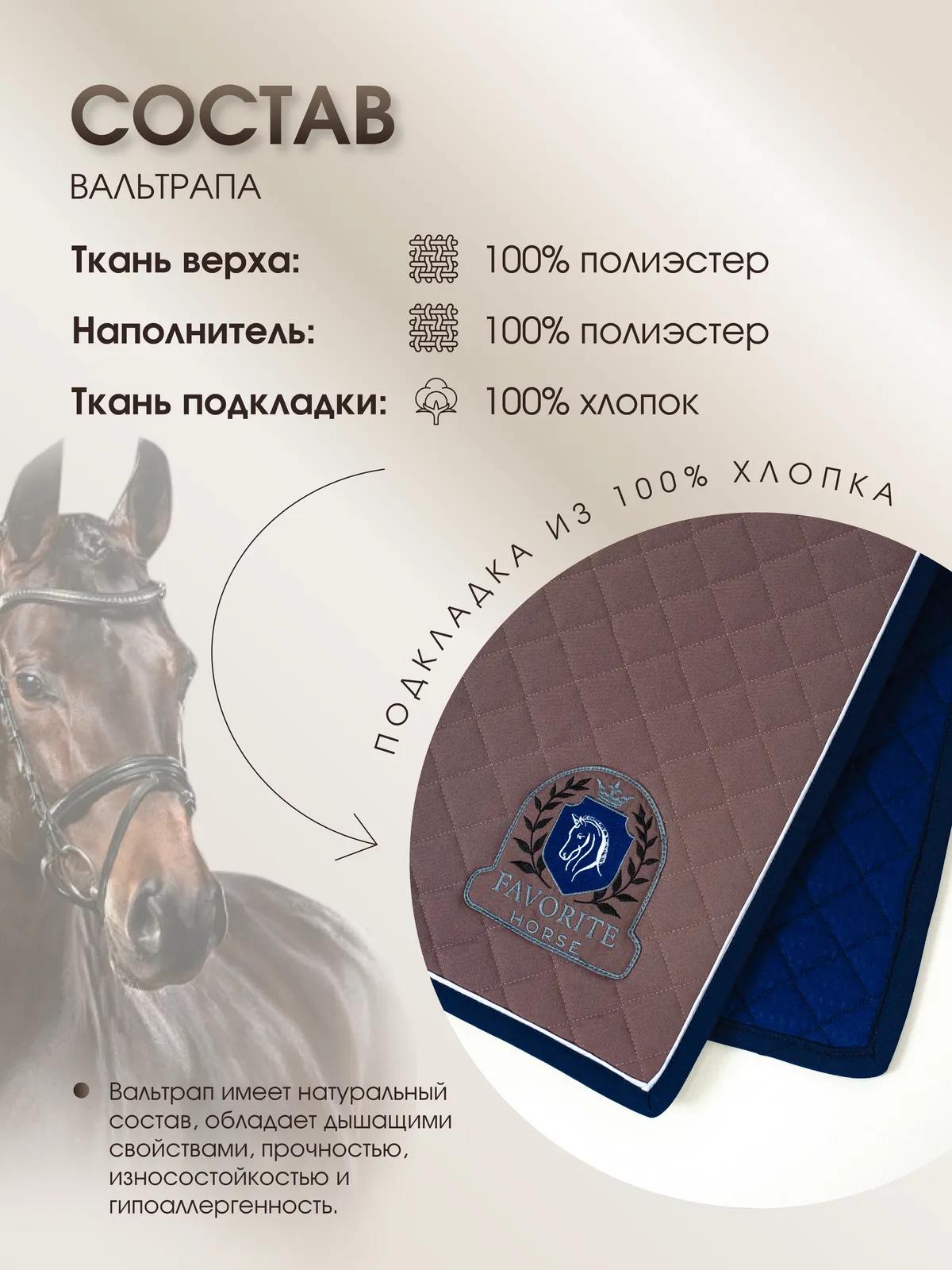Вальтрап выездковый FAVORITE HORSE Сomfort (на лошадь, какао)