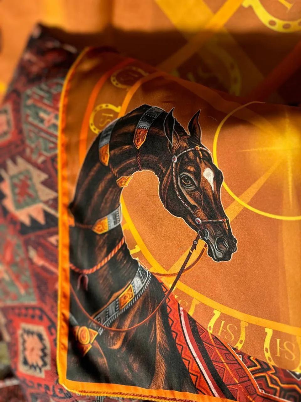 Платок большой SHEIKH HORSE BRAND, коллекция DUNE, р-р 90*90 