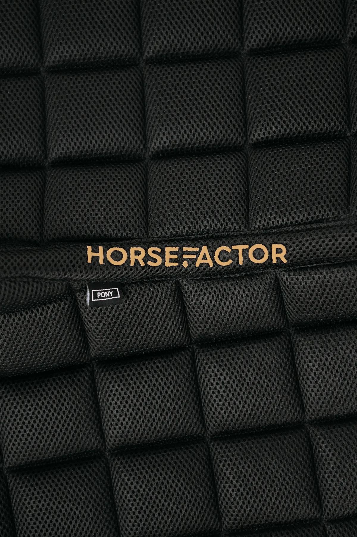 Вальтрап для конного спорта конкурный Halitus чёрный с золотом (HorseFactor)