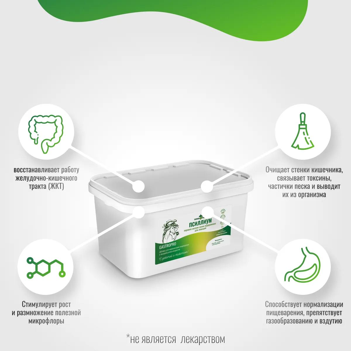 Псиллиум GastroPro для лошадей, 2500 г