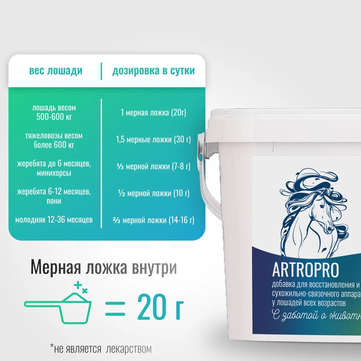 Коллаген ArtroPro для лошадей и пони всех возрастов, 1200 г