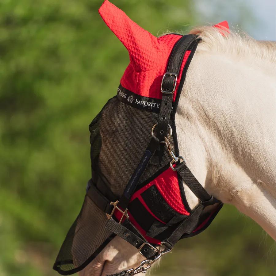 Маска антимоскитная FAVORITE HORSE (красная)