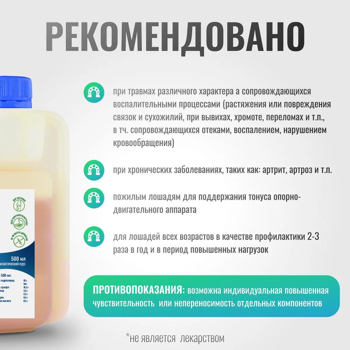 Хондропротектор Хондрофит ArtroPro для лошадей с чувствительным пищеварением, 500 мл