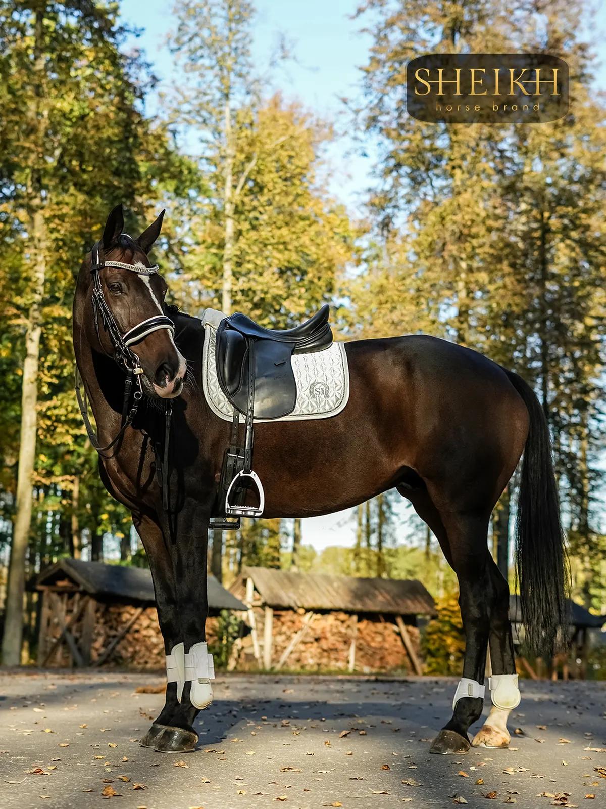 Вальтрап выездковый SHEIKH HORSE BRAND, коллекция ORIENTAL, цвет белый
