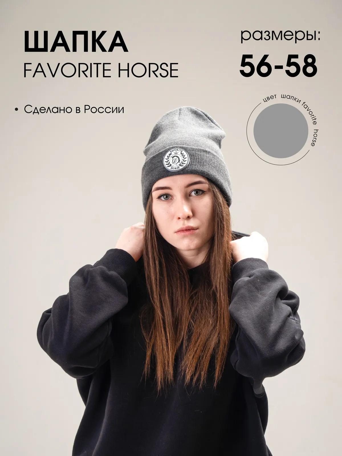 Шапка FAVORITE HORSE (серая)