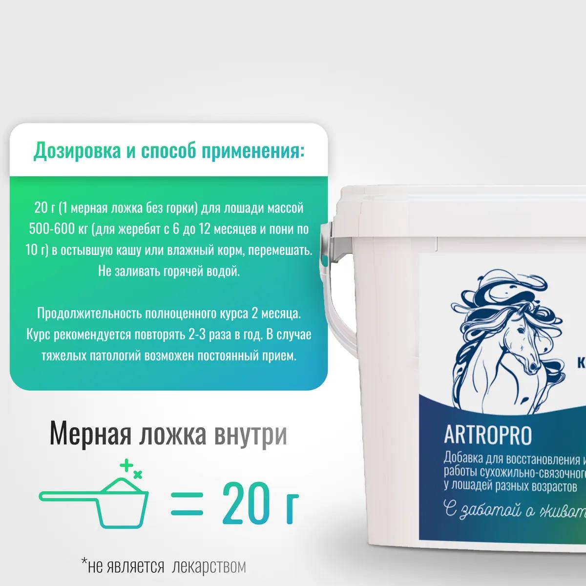 Хондропротектор ХОНДРО ArtroPro для лошадей, 1200 г