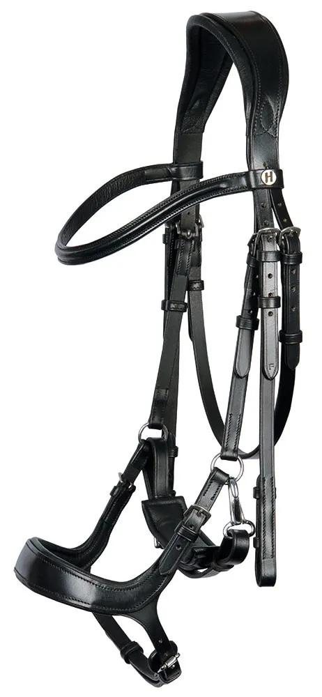 Уздечка Anatomic Release Black с поводом