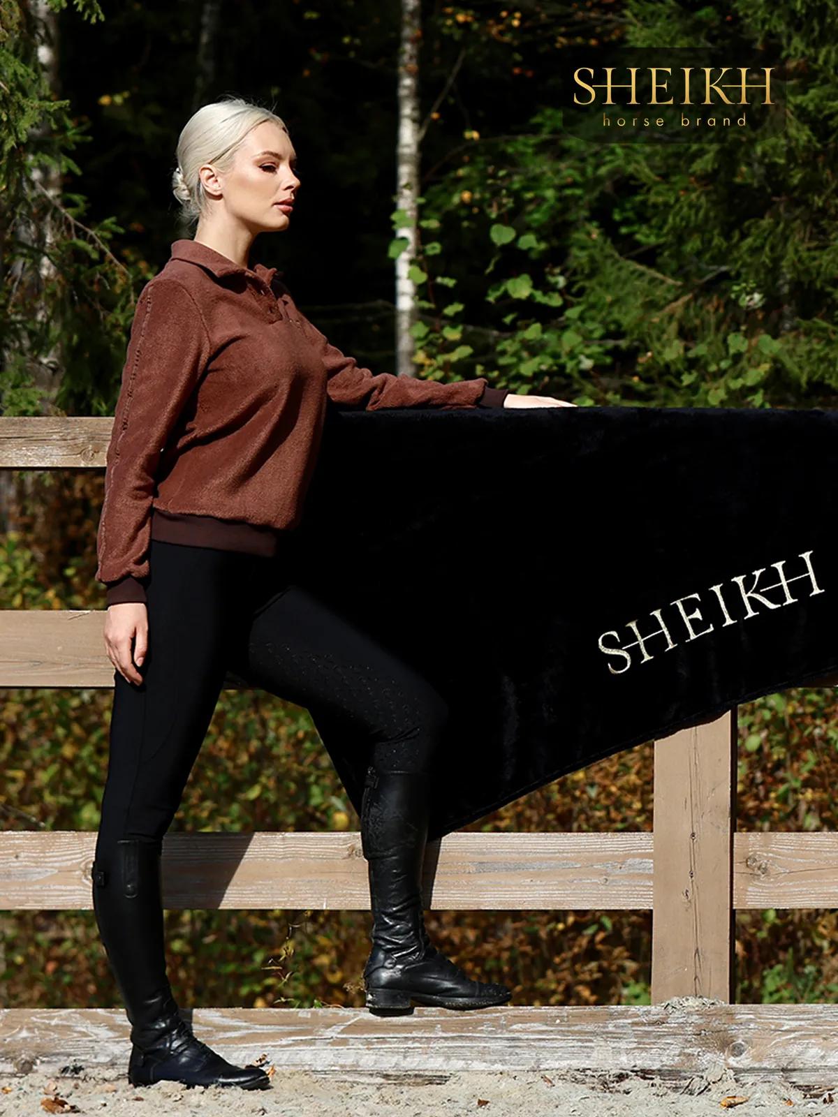 Флисовая кофта SHEIKH HORSE BRAND, цвет коричневый, размер 44 (M)