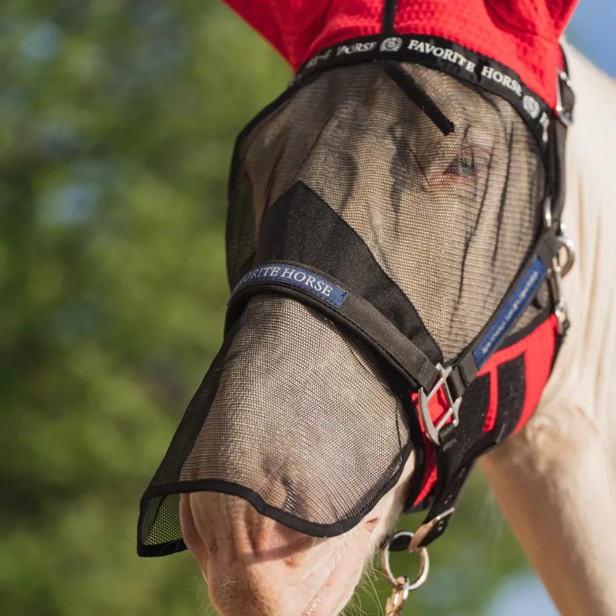 Маска антимоскитная FAVORITE HORSE (красная)