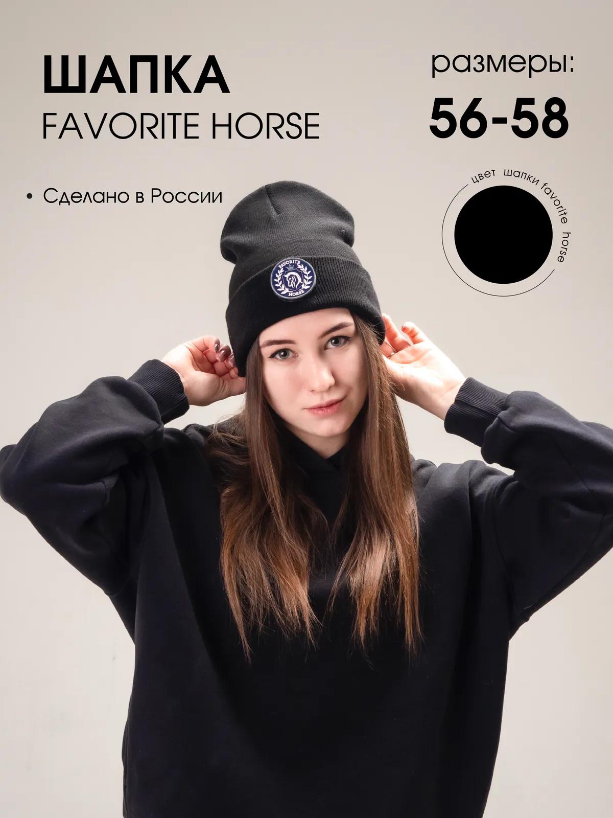 Шапка FAVORITE HORSE (черная)