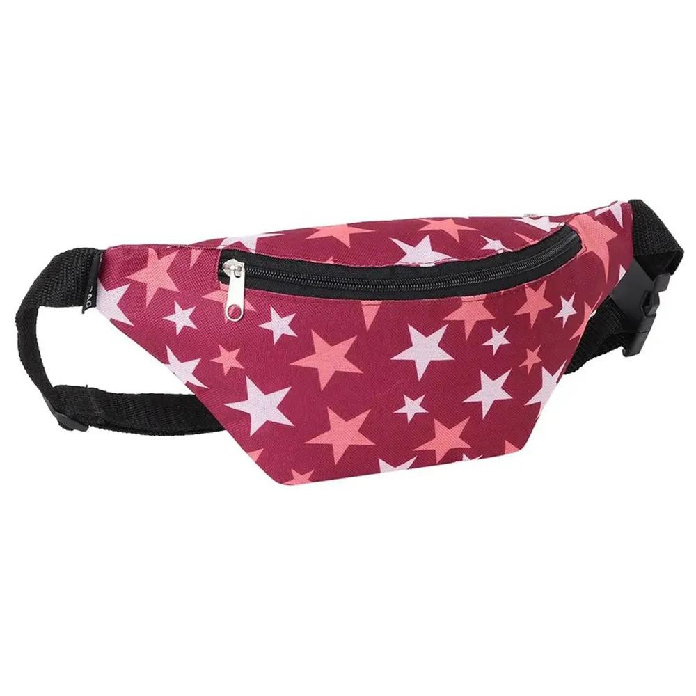 Сумка на пояс, длина 31 см (цвет бордовый со звёздами) (Good Bag)