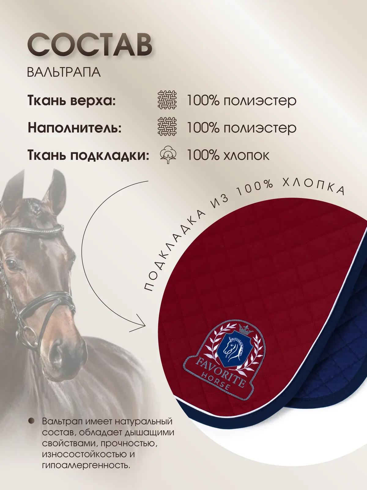 Вальтрап конкурный FAVORITE HORSE Сomfort (бордовый)